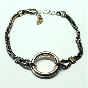 Dyadema Sterling Silver Ring Chain Bracelet